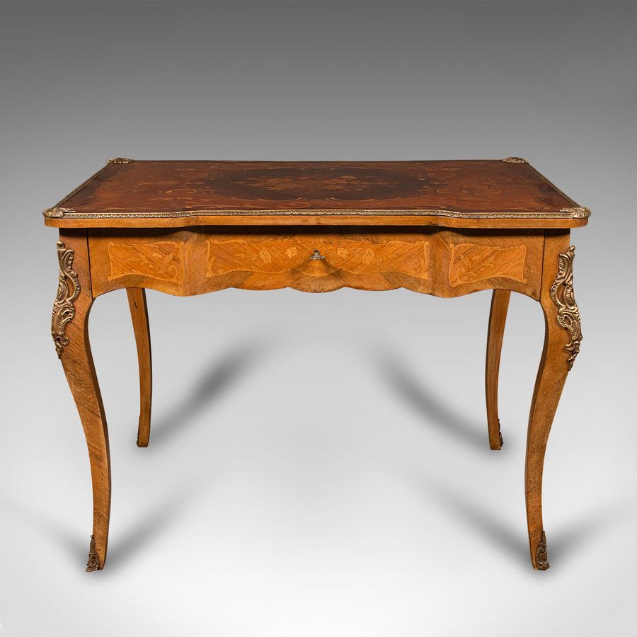 Antique Antique Writing Desk, French, Decorative Centre Table, Louis XV Taste, Victorian