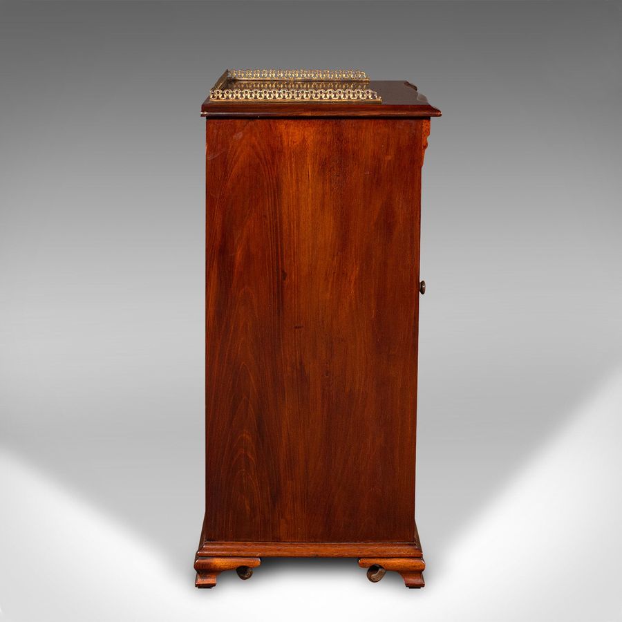 Antique Antique Music Cabinet, English, Walnut, Glass, Display Case, Bookcase, Edwardian