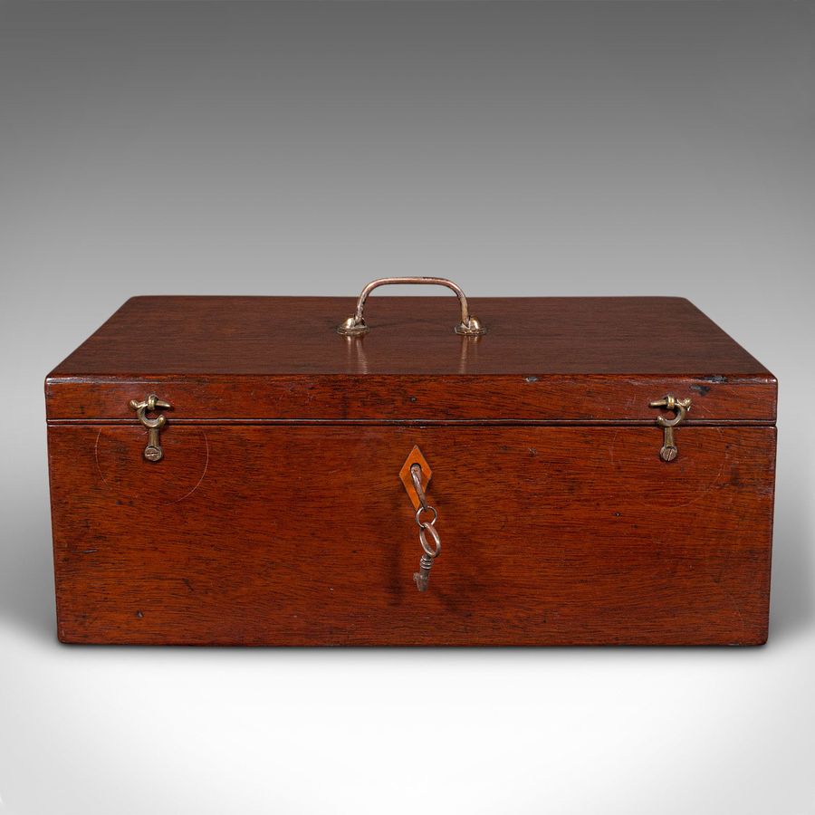 Antique Antique Travelling Jewellery Salesman's Box, English Carry Case, Victorian, 1850
