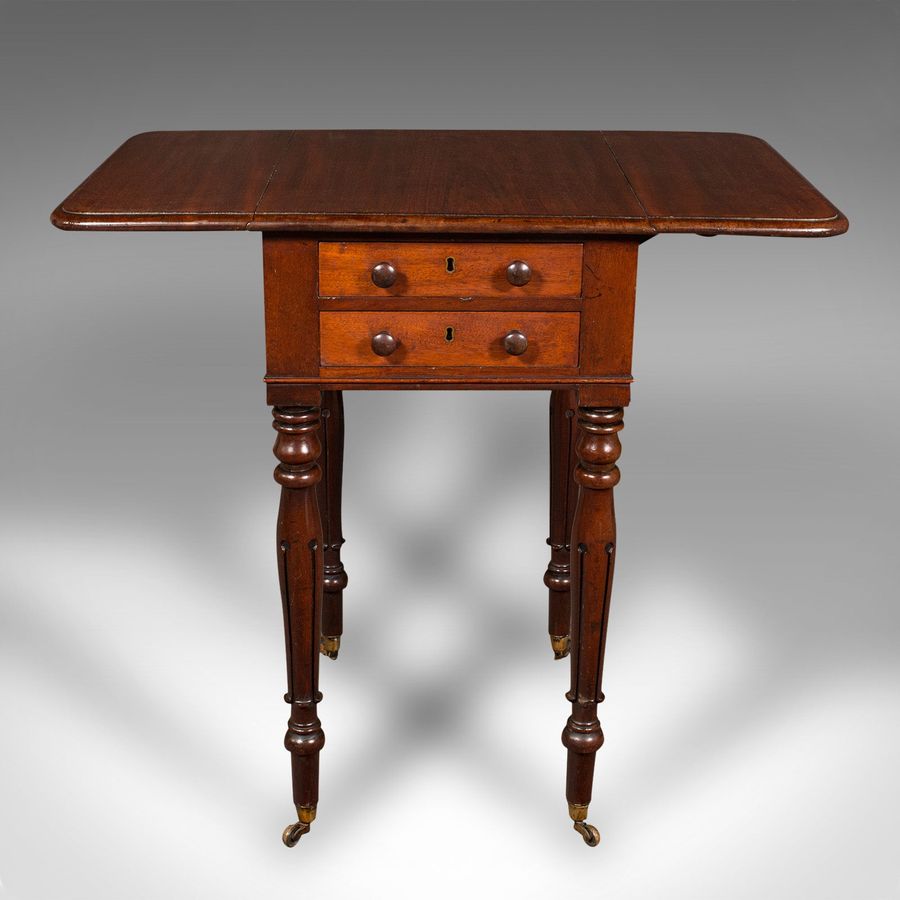 Antique Antique Pembroke Table, English, Drop Leaf, Side, Occasional, Regency, C.1830