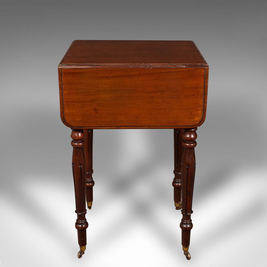 Antique Antique Pembroke Table, English, Drop Leaf, Side, Occasional, Regency, C.1830