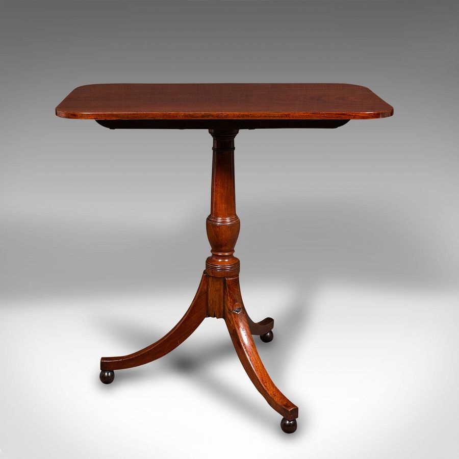 Antique Antique Supper Table, English, Snap Top, Lamp, Occasional, Regency, Circa 1820