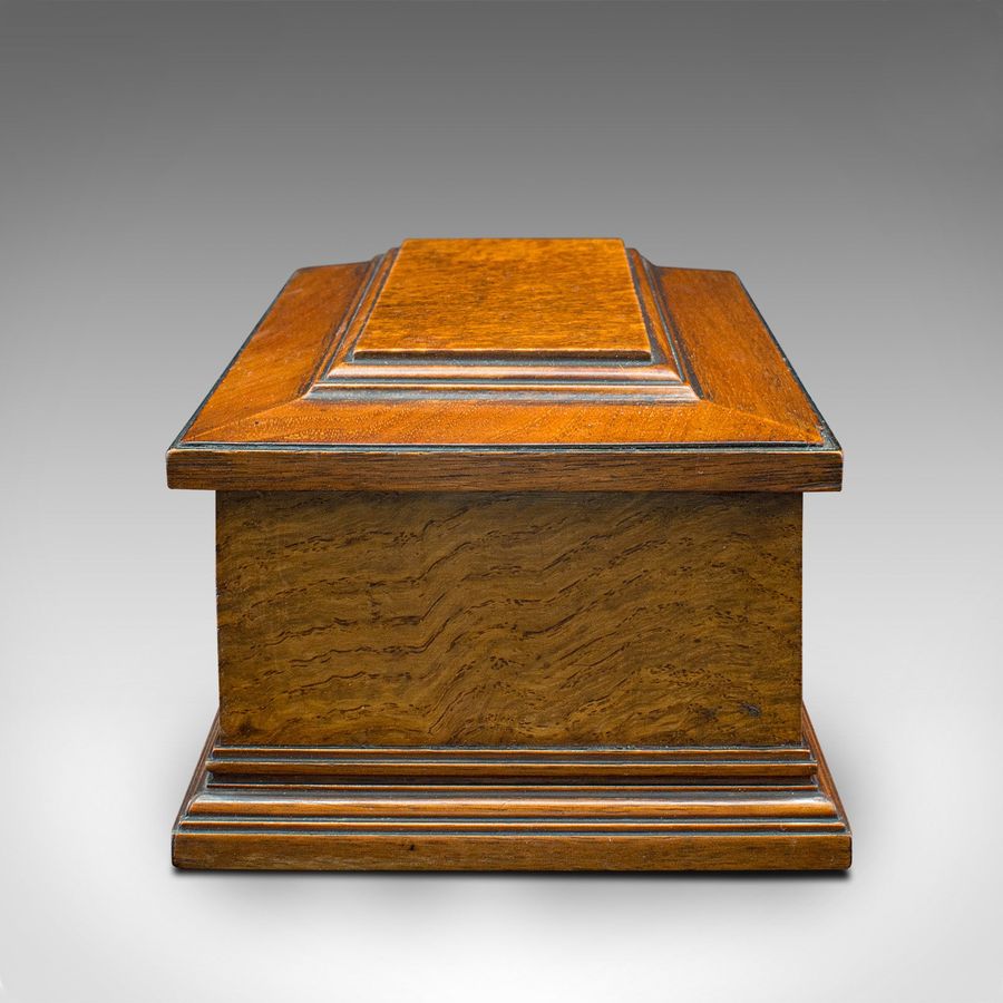 Antique Antique Gentleman's Glove Box, English, Walnut, Burr, Keepsake, Case, Victorian
