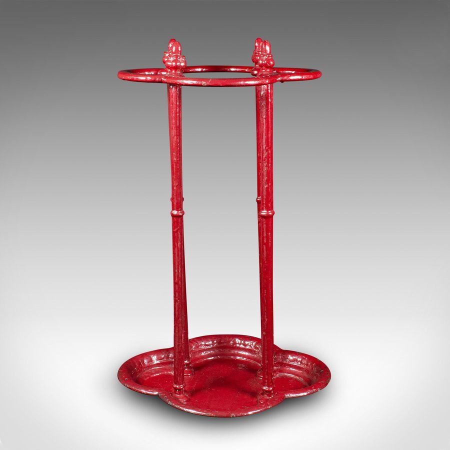 Antique Antique Decorative Stick Stand, English Cast Iron Umbrella Rack, Victorian, 1850
