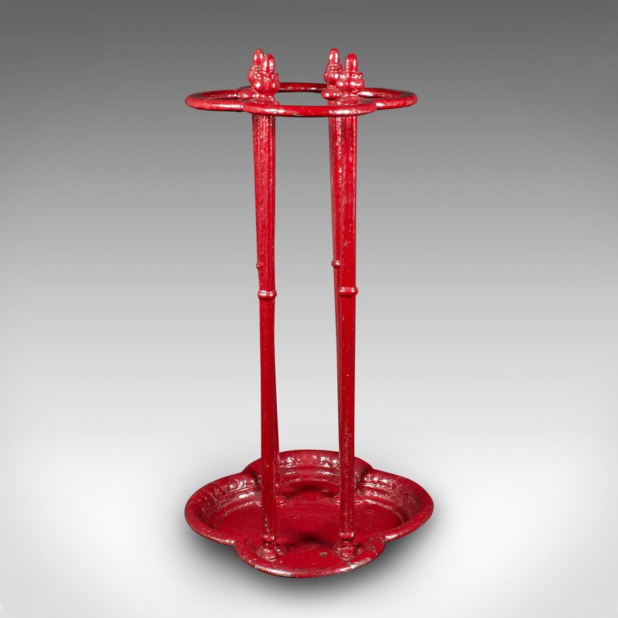 Antique Antique Decorative Stick Stand, English Cast Iron Umbrella Rack, Victorian, 1850