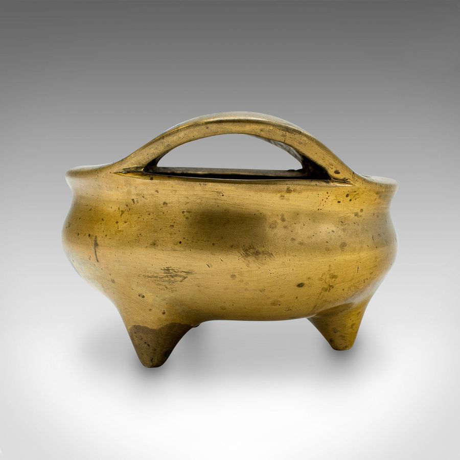 Antique Antique Censer, Chinese, Bronze, Incense Burner, Libation Cup, Victorian, C.1850