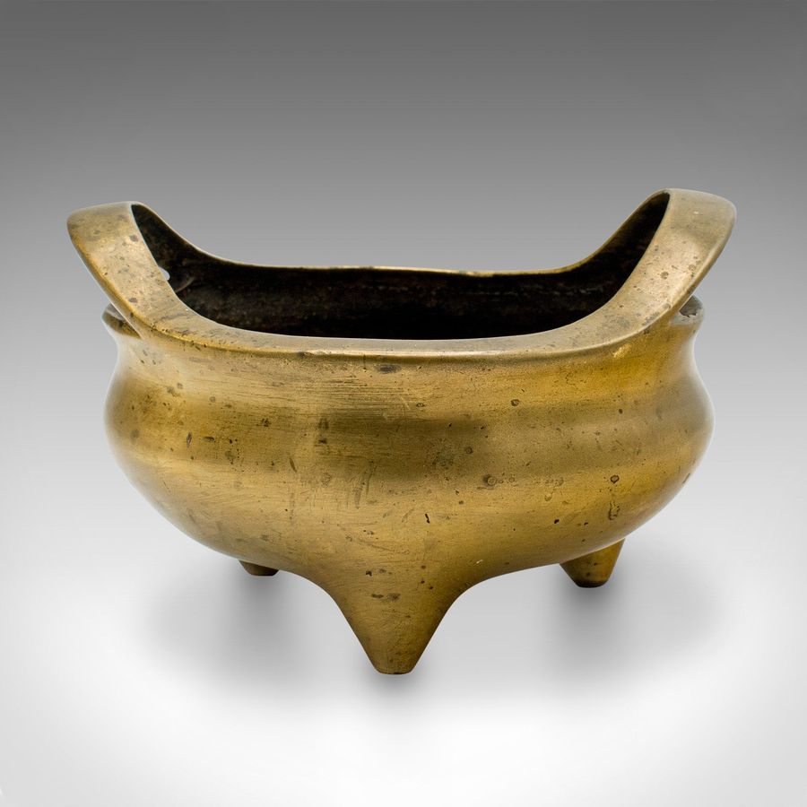 Antique Antique Censer, Chinese, Bronze, Incense Burner, Libation Cup, Victorian, C.1850
