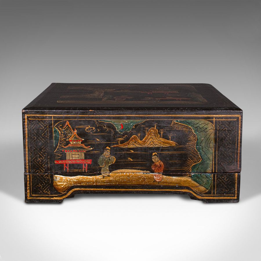 Antique Antique Ceremonial Presentation Box, Japanese, Lacquered, Decor, Victorian, 1860