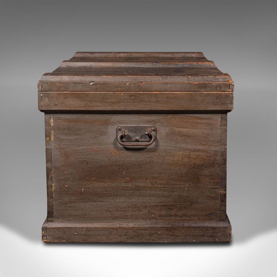 Antique Antique Workman's Chest, English, Pine Tool Chest, Coffee Table, Victorian, 1880