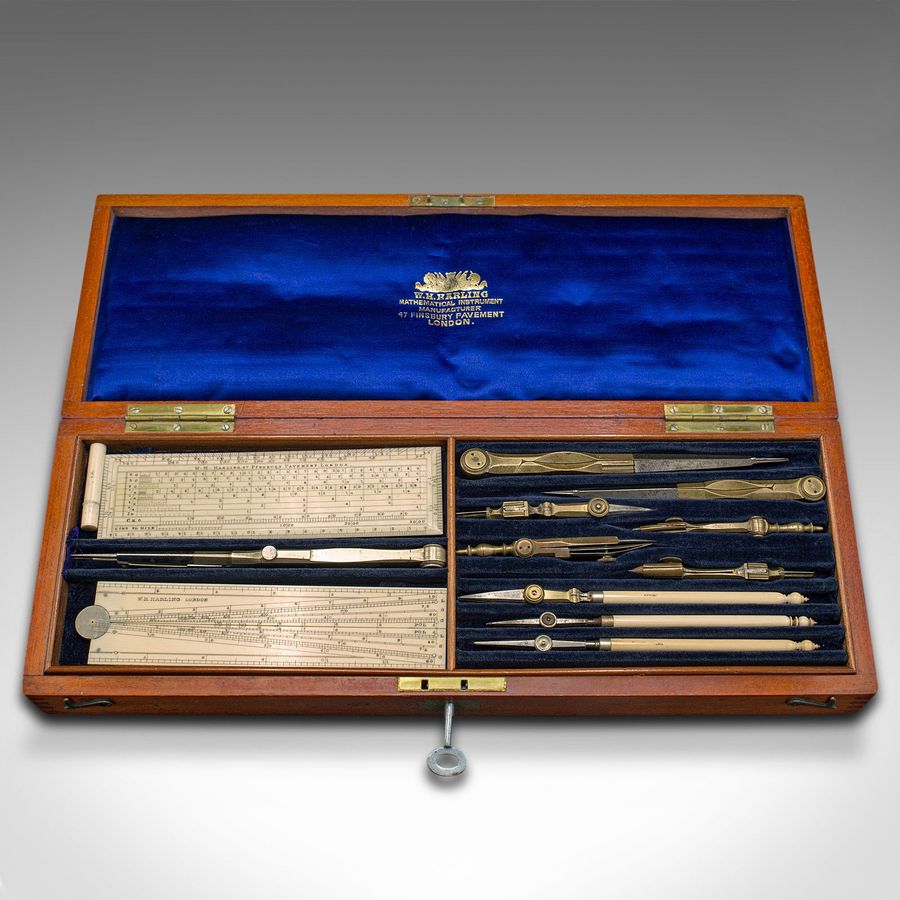 Antique Antique Draughtsman's Tool Set, English, Cartography, Instruments, Edwardian