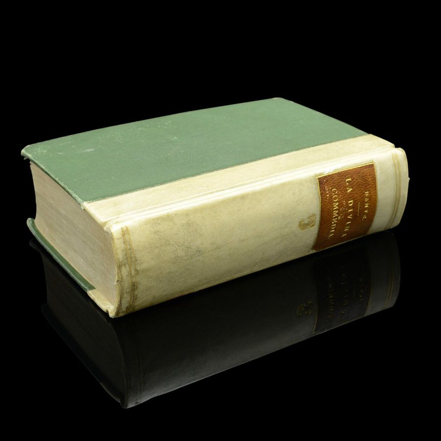 Antique Antique Book La Divina Commedia, Italian Language, Dante, Divine Comedy, 1855