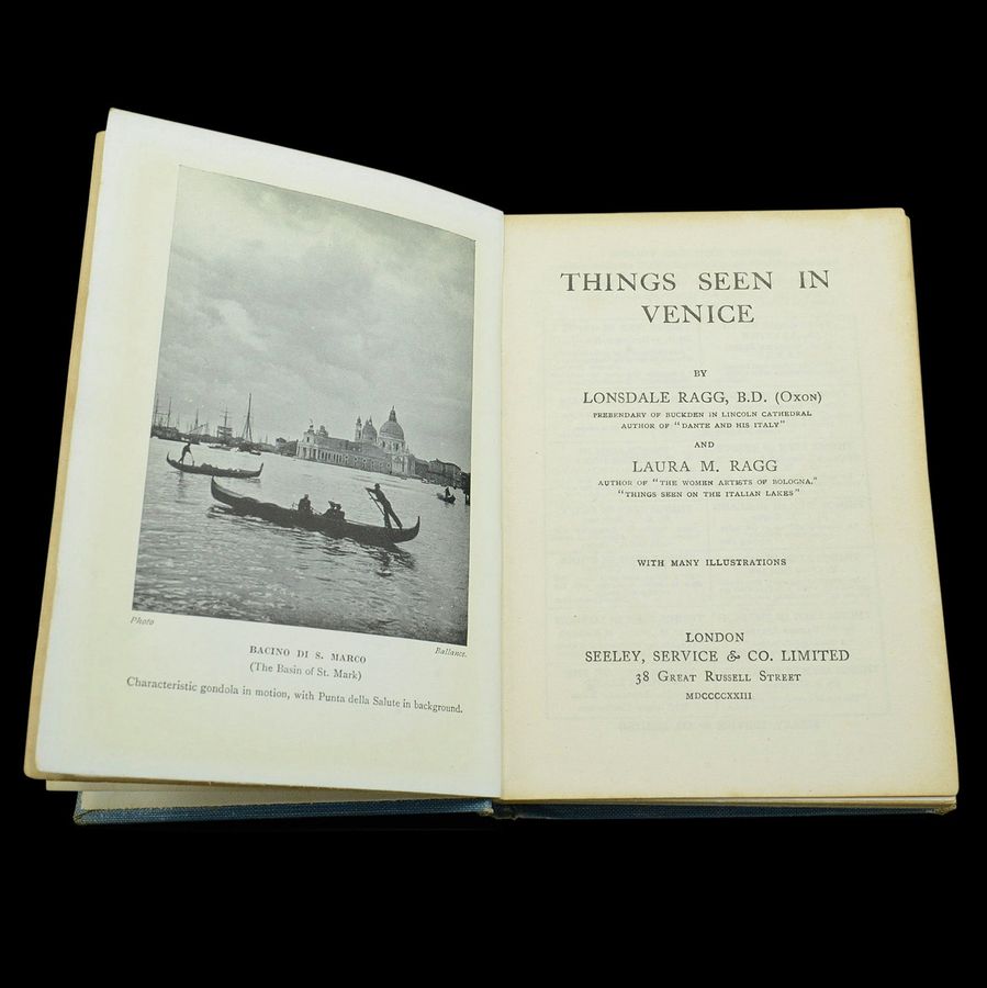 Antique Antique Guide Book Things Seen in Venice, English Language, Travel, Dated 1923