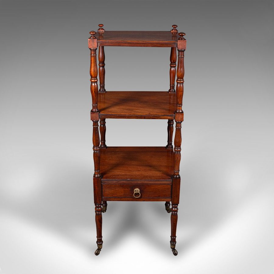 Antique Antique 3 Tier Whatnot, English, Open Display Stand, Late Georgian, Circa 1800