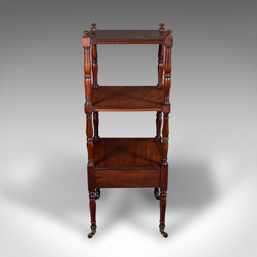 Antique Antique 3 Tier Whatnot, English, Open Display Stand, Late Georgian, Circa 1800