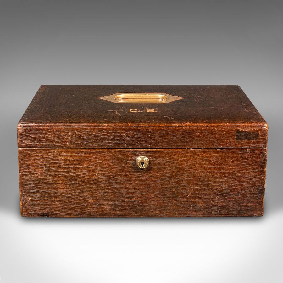 Antique Antique Correspondence Box, English, Leather, Travel, After Asprey, Victorian