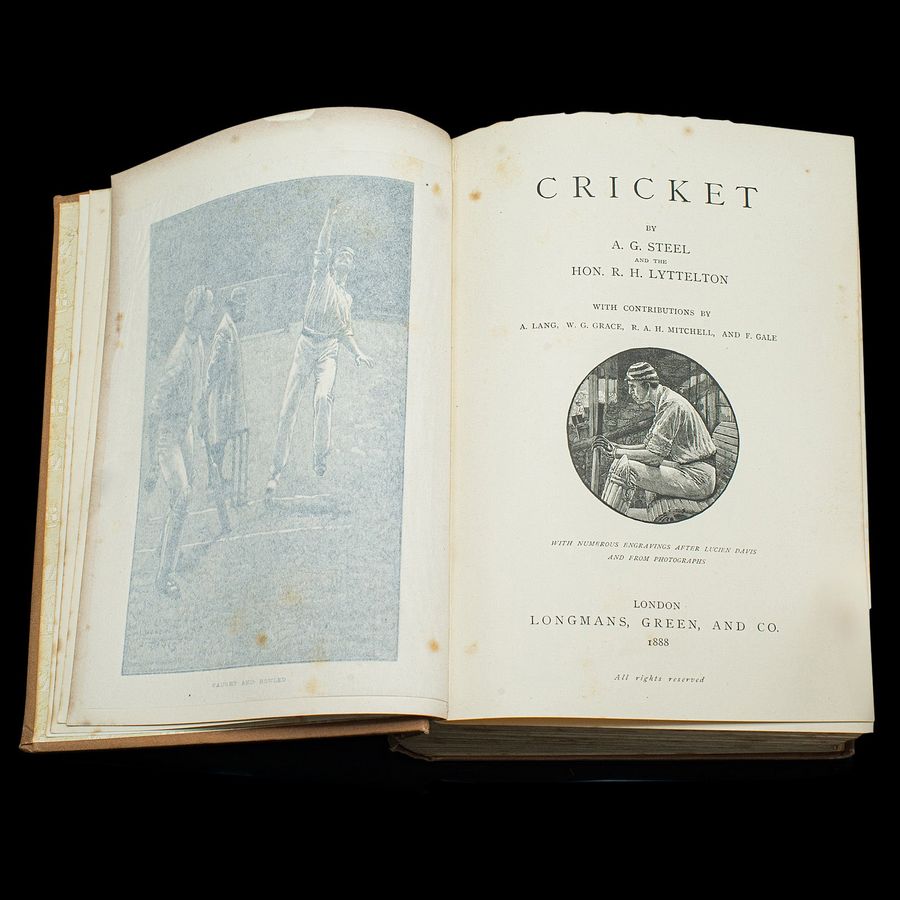 Antique 3 Antique Badminton Library Books, English, Boating, Driving, Cricket, Victorian