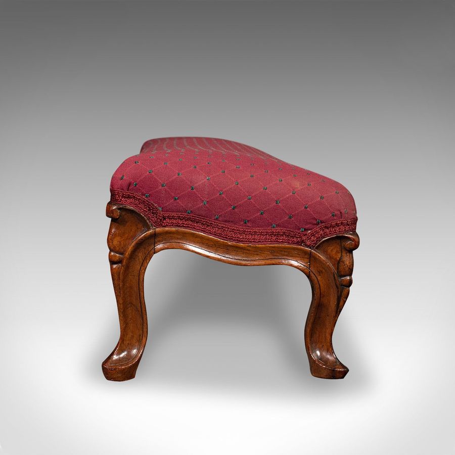 Antique Antique Carriage Stool, English, Walnut, Fireside Foot Rest, Victorian, C.1840
