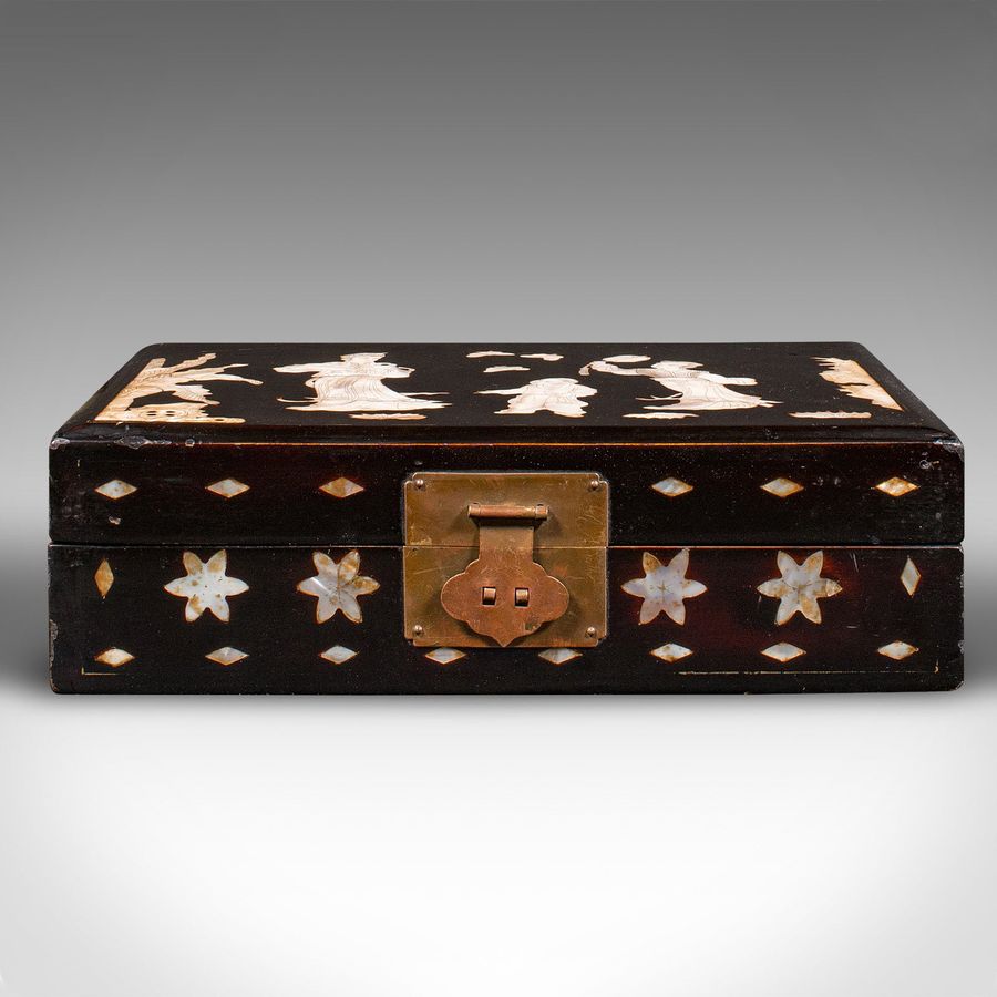 Antique Antique Decorative Vanity Case, Japanese, Lacquer, Lidded Box, Victorian, C.1900