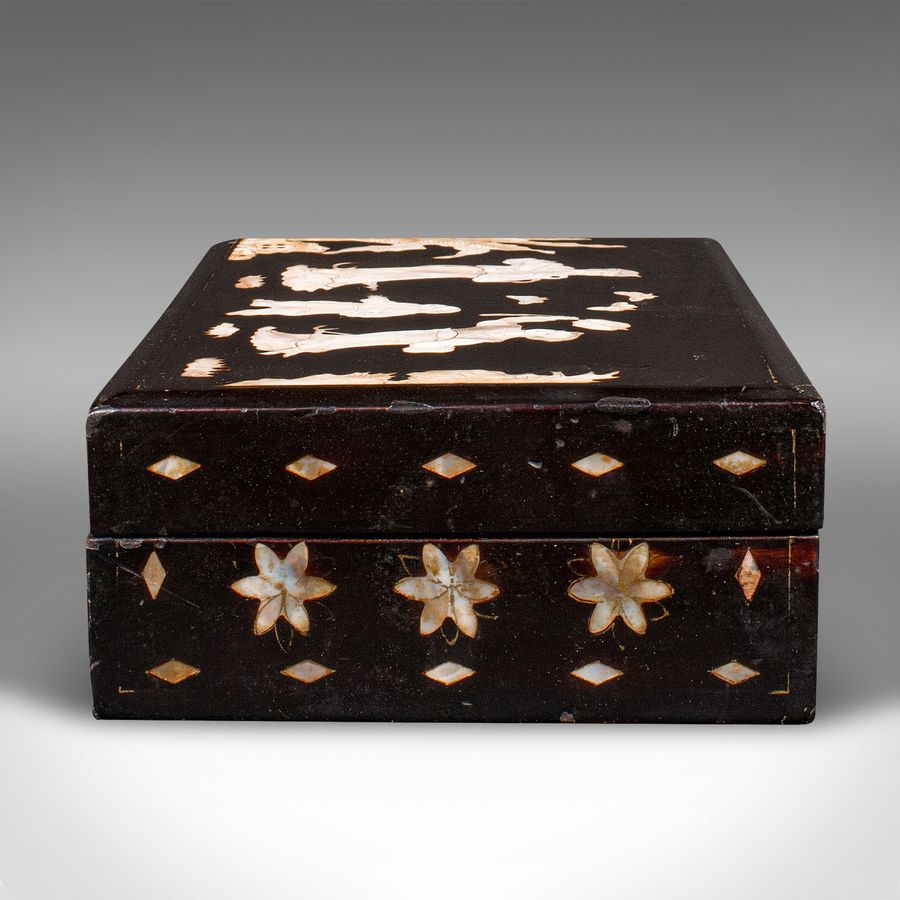 Antique Antique Decorative Vanity Case, Japanese, Lacquer, Lidded Box, Victorian, C.1900