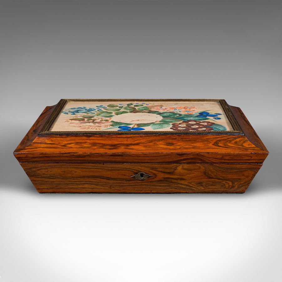 Antique Antique Decorative Finery Box, English, Jewellery, Keepsake, Regency, Circa 1830