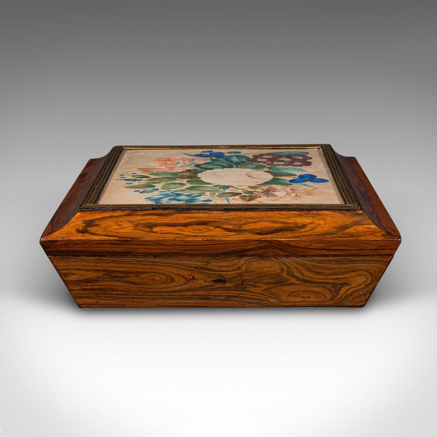 Antique Antique Decorative Finery Box, English, Jewellery, Keepsake, Regency, Circa 1830