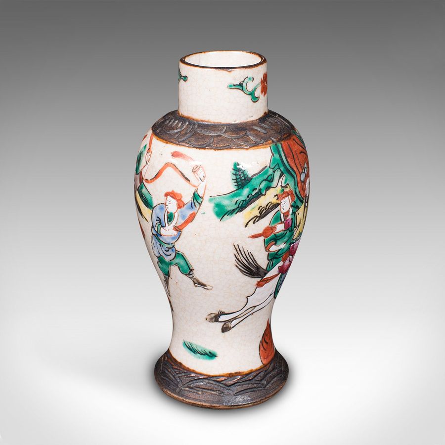 Antique Small Antique Posy Vase, Japanese, Ceramic, Flower Urn, Meiji, Victorian, C.1900