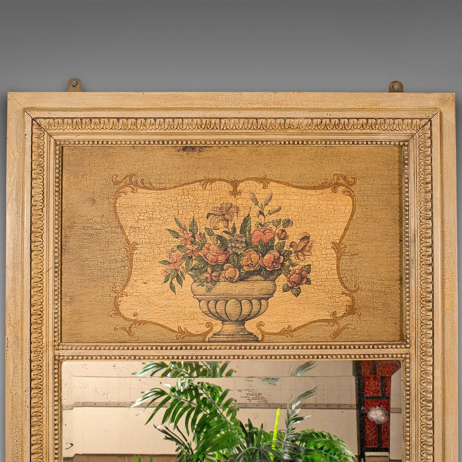 Antique Tall Antique Trumeau Mirror, French, Provincial, Pier, Wall, Victorian, C.1900