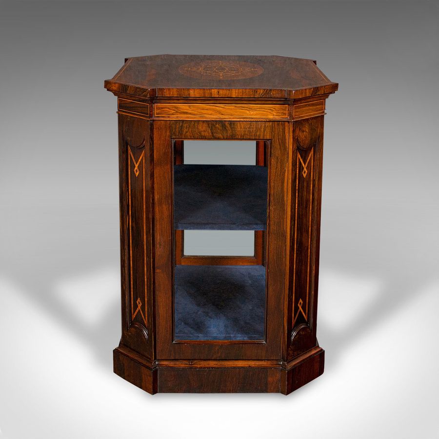 Antique Antique Jeweller's Display Cabinet, English, Glazed Shop Retail Case, Regency