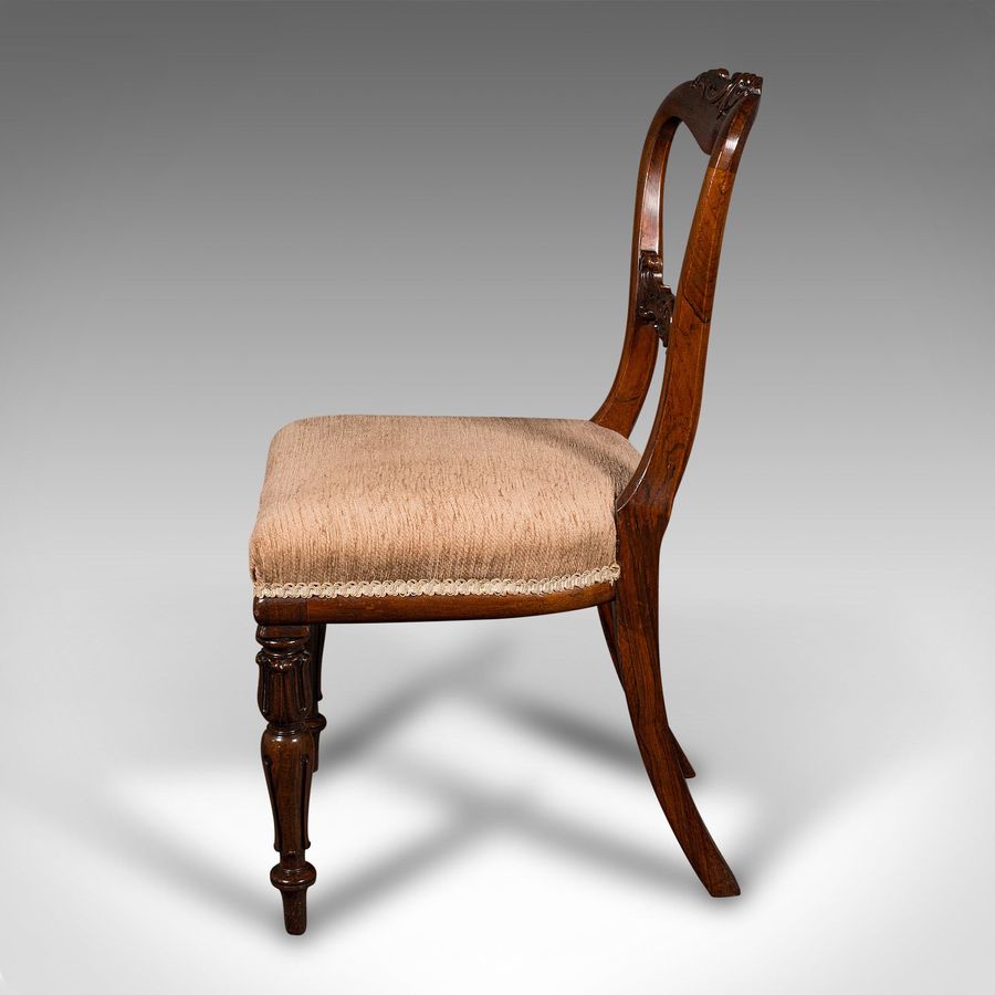 Antique Set Of 5 Antique Dining Chairs, Scottish, Buckle Back Seat, William IV, C.1835