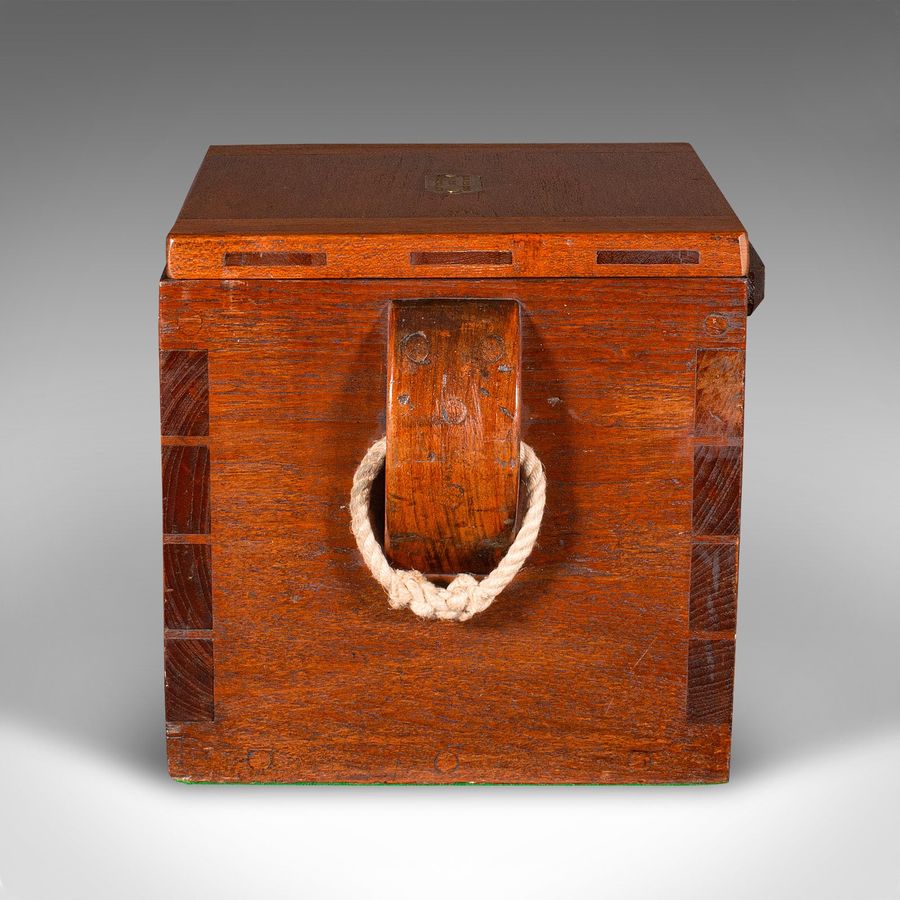 Antique Antique Storage Box, English, Walnut, Fireside Bin, Military, Seat, Victorian