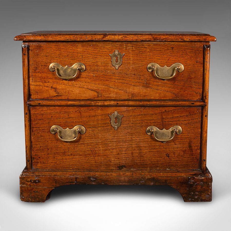 Antique Antique Storage Chest, English, Oak, Fireside Bin, Bedside Box, Georgian, C.1780