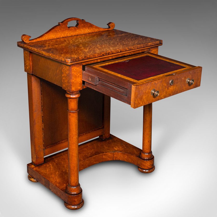 Antique Antique Ship's Purser's Desk, English, Writing Table, Beidermeier, Victorian