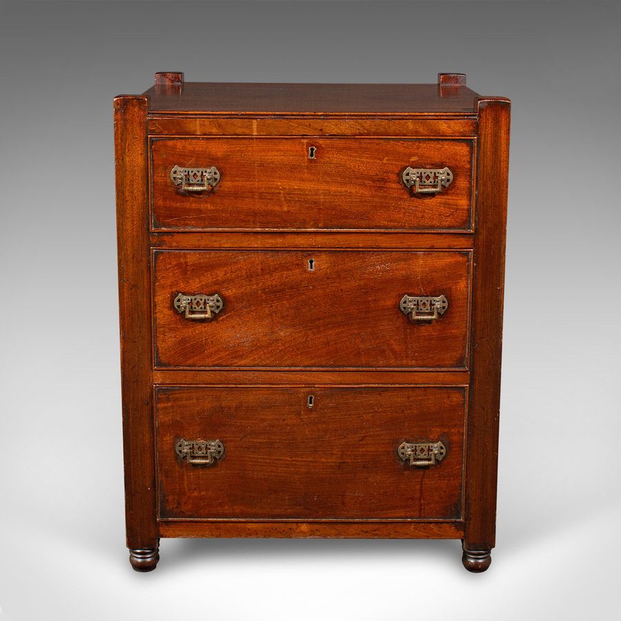 Antique Antique Gentleman's Nightstand, English, Bedside Chest of Drawers, Georgian