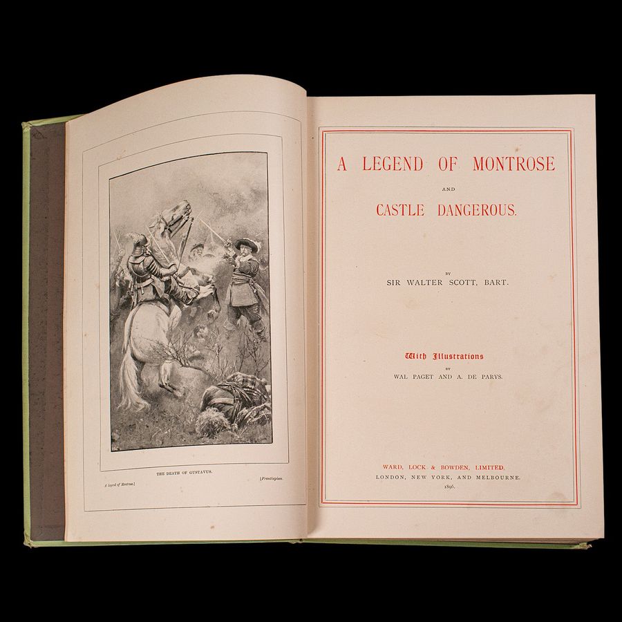 Antique Antique Novel, A Legend of Montrose, Sir Walter Scott, English, Victorian Book