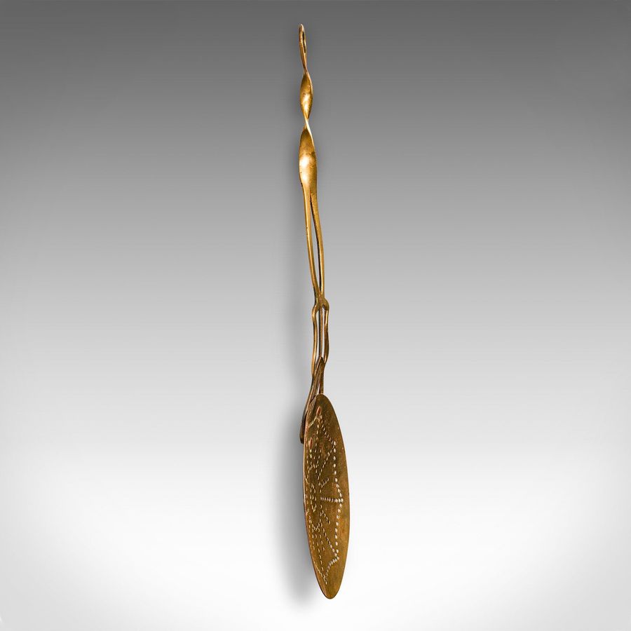 Antique Antique West Country Cream Skimmer, English, Brass, Milk Stirrer, Georgian, 1800