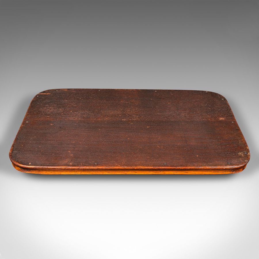 Antique Antique Tipple Serving Tray, English, Oak, Boxwood, Afternoon Tea, Edwardian