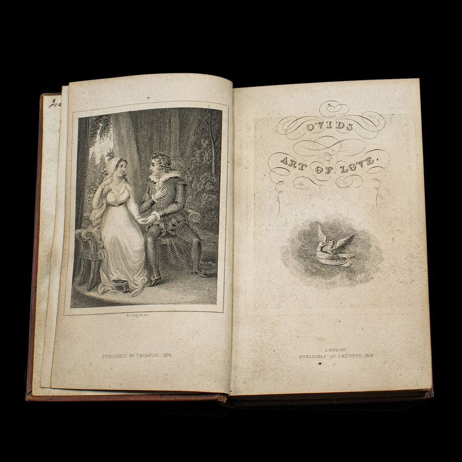 Antique Antique Book, Ovid's Art of Love, English, Roman Period, Bound, Regency, C.1824