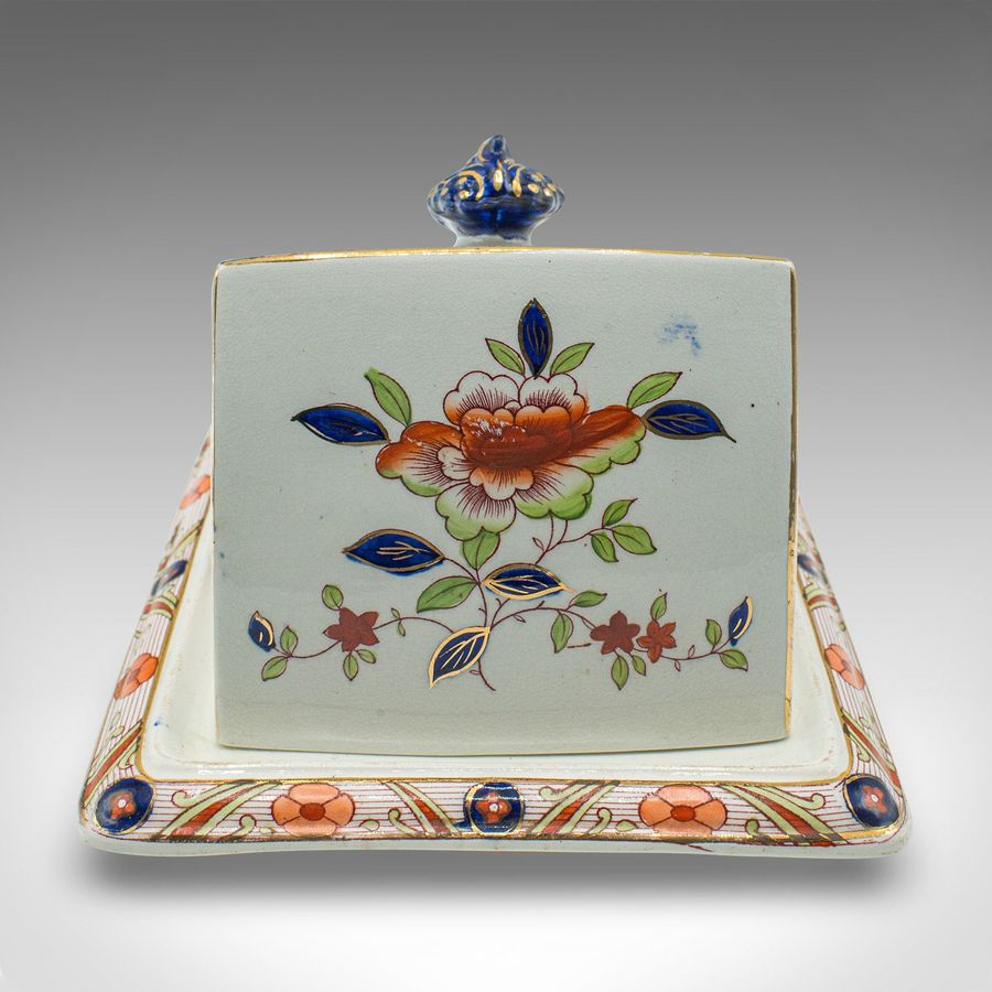 Antique Antique Kitchen Cheese Keeper, English, Ceramic, Butter Dish, Edwardian, C.1910