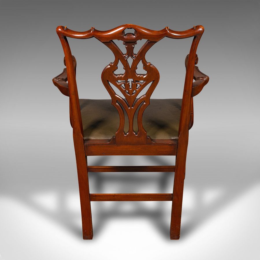 Antique Antique Gentleman's Drawing Room Armchair, English, Chippendale Taste, Victorian