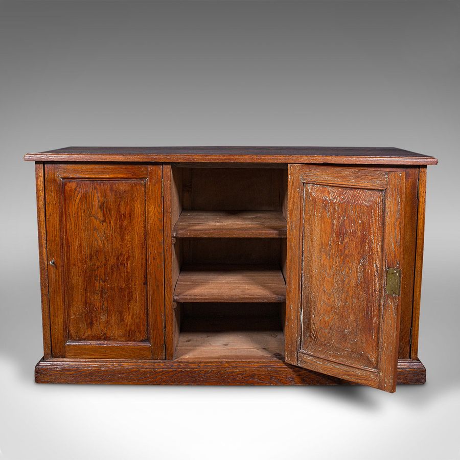 Antique Antique Side Cabinet, English Oak, Hall Cupboard, Country House, Victorian, 1880