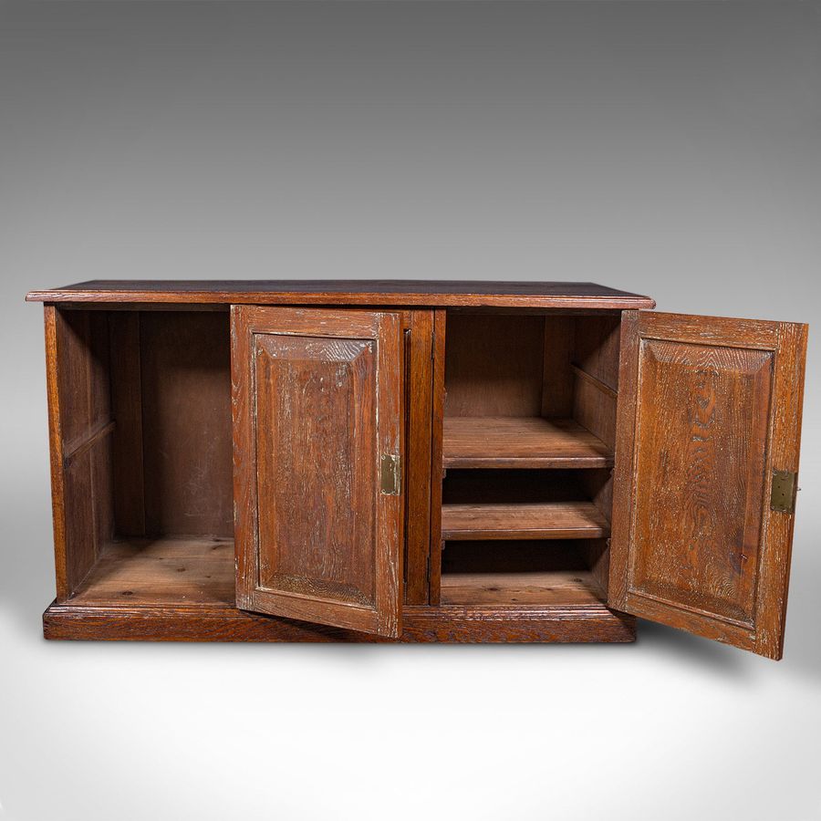 Antique Antique Side Cabinet, English Oak, Hall Cupboard, Country House, Victorian, 1880