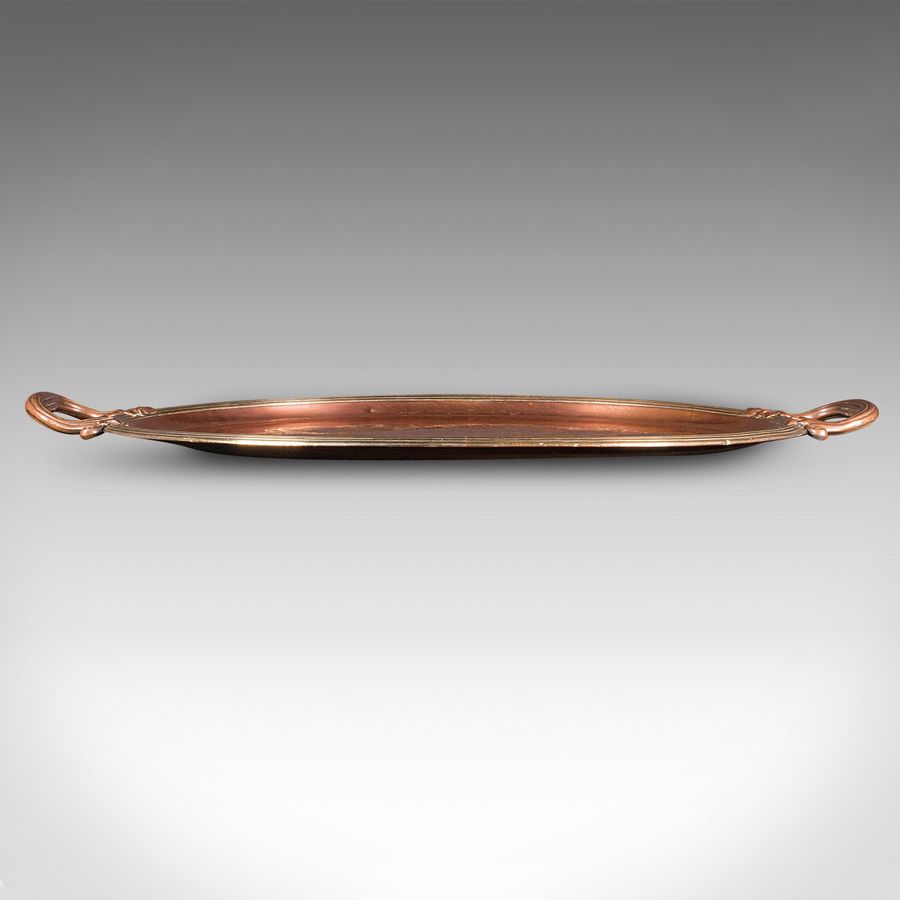 Antique Antique Presentation Tray, English, Copper, Bronze, Serving Platter, Victorian