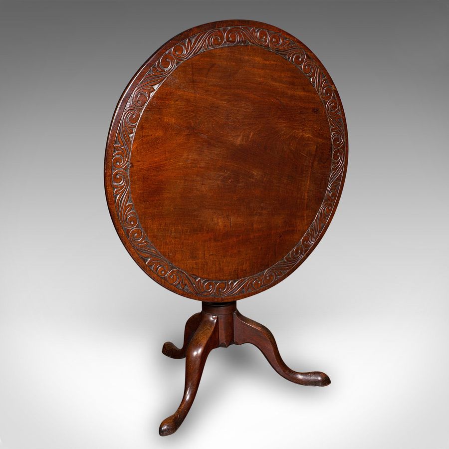 Antique Antique Display Table, English, Walnut, Tilt Top, Hallway, Occasional, Georgian