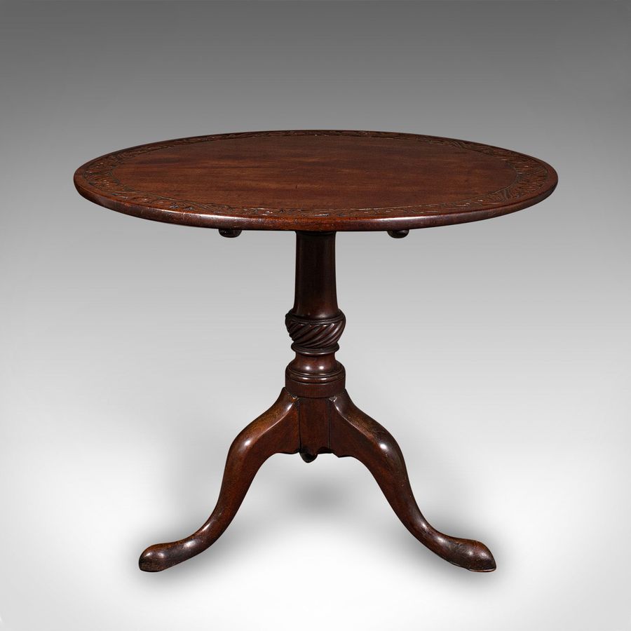 Antique Antique Display Table, English, Walnut, Tilt Top, Hallway, Occasional, Georgian