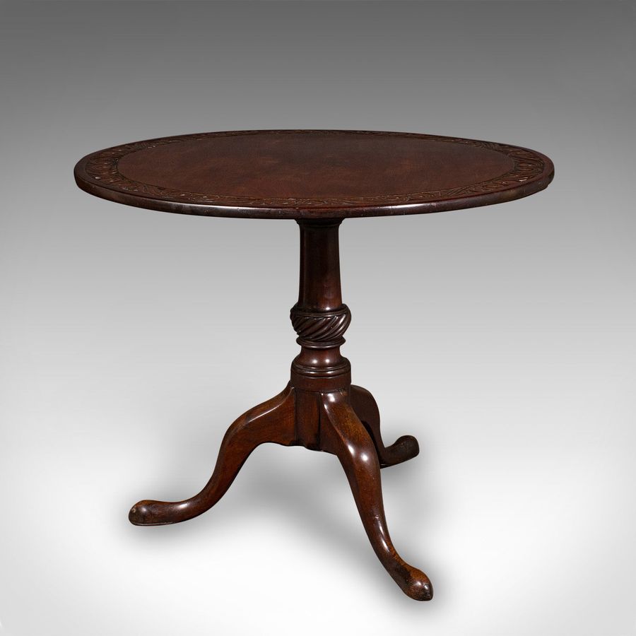 Antique Antique Display Table, English, Walnut, Tilt Top, Hallway, Occasional, Georgian