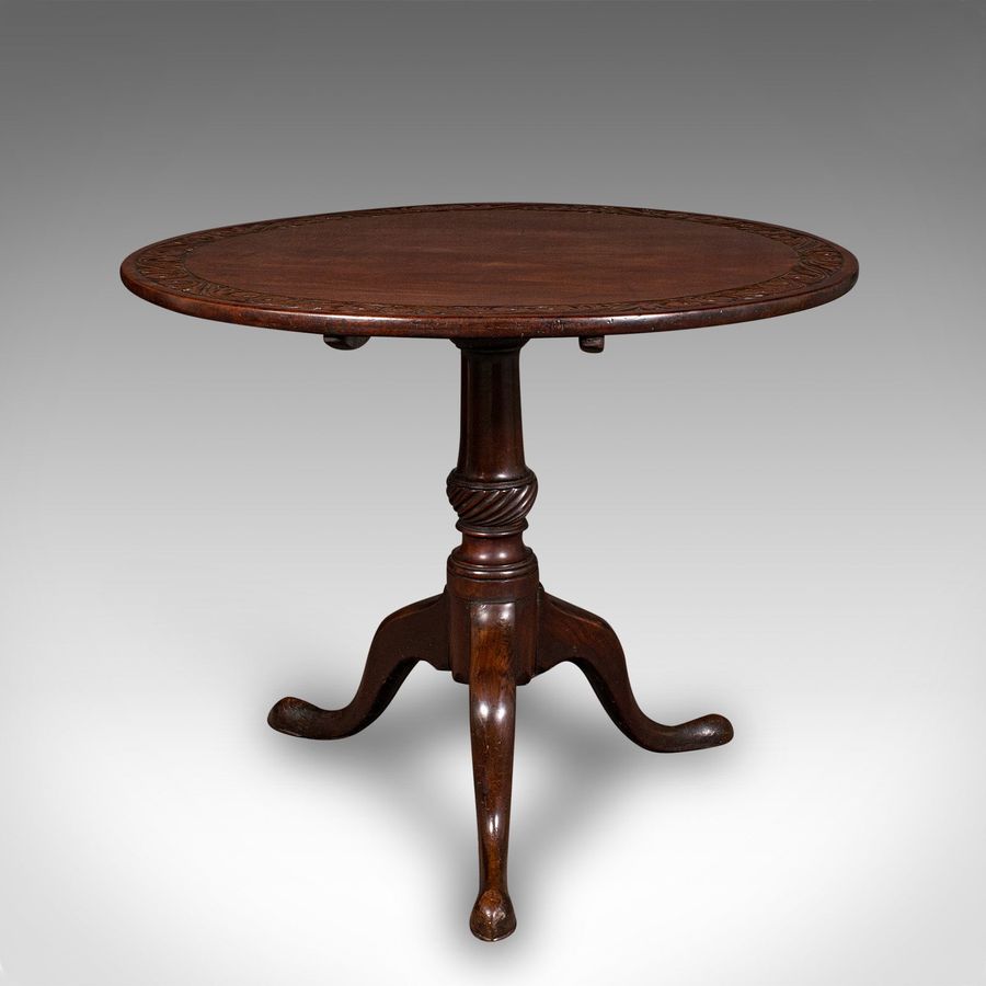 Antique Antique Display Table, English, Walnut, Tilt Top, Hallway, Occasional, Georgian