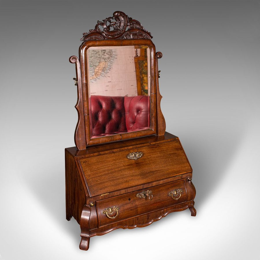 Antique Bureau Mirror, English, Dressing Table, Boudoir, Georgian, Circa 1800