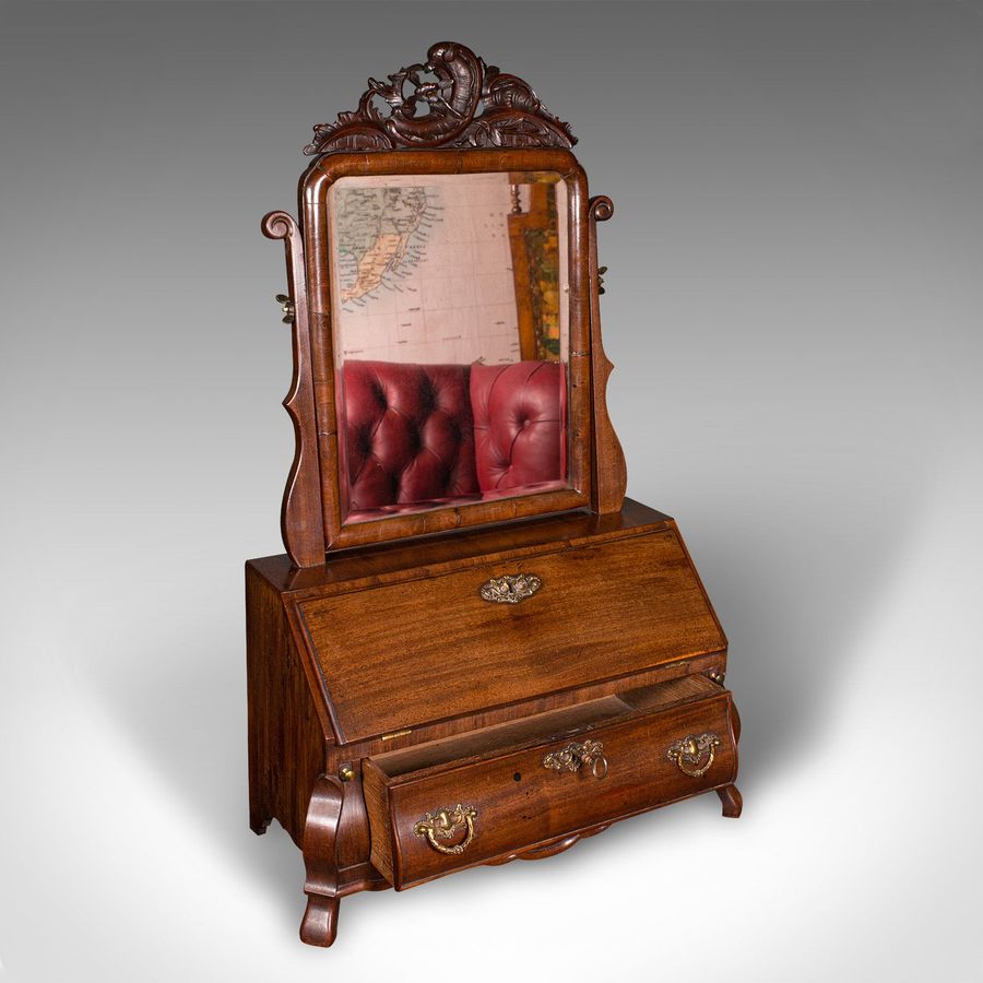 Antique Antique Bureau Mirror, English, Dressing Table, Boudoir, Georgian, Circa 1800