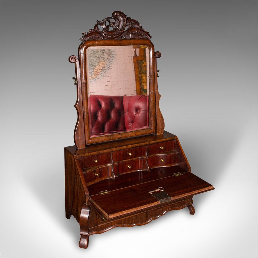 Antique Antique Bureau Mirror, English, Dressing Table, Boudoir, Georgian, Circa 1800