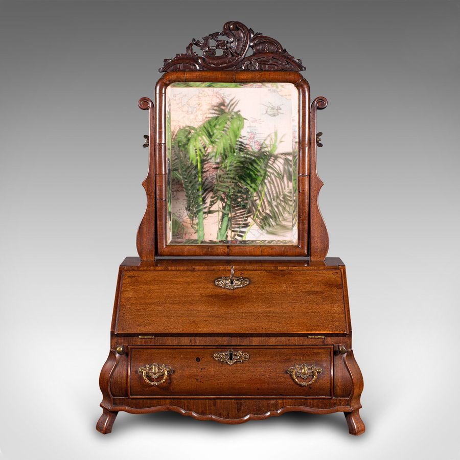 Antique Antique Bureau Mirror, English, Dressing Table, Boudoir, Georgian, Circa 1800